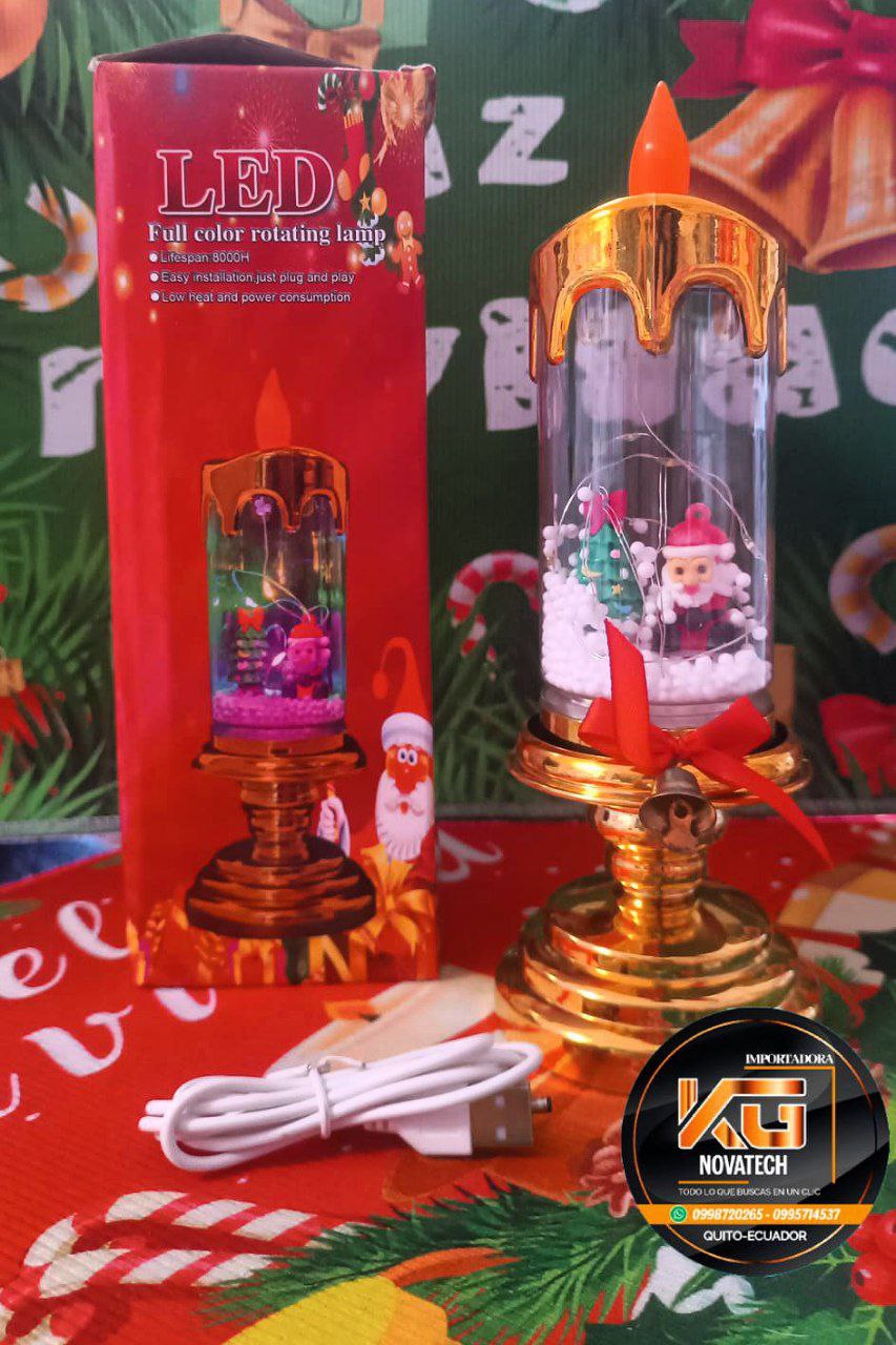 VELA NAVIDEÑA CON LUZ