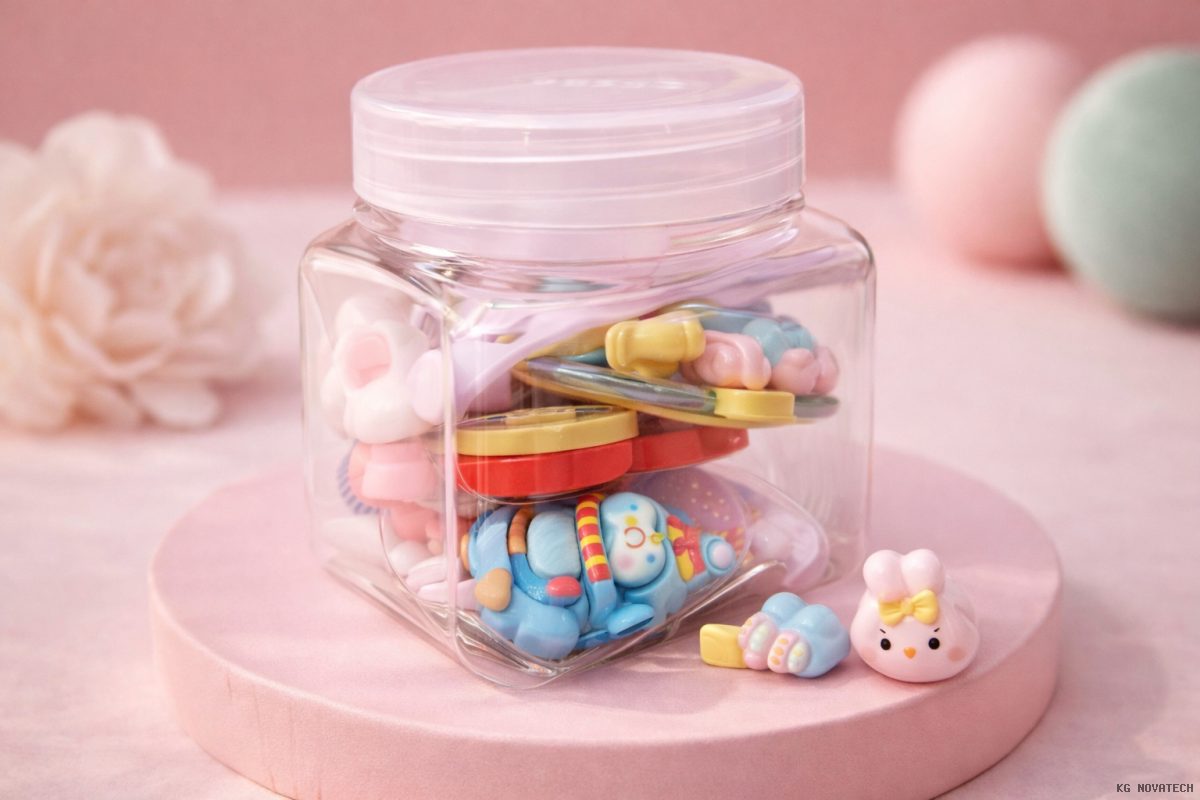 PINZA DE CABELLO DISEÑOS KAWAII / FRASCO X 6 PCS