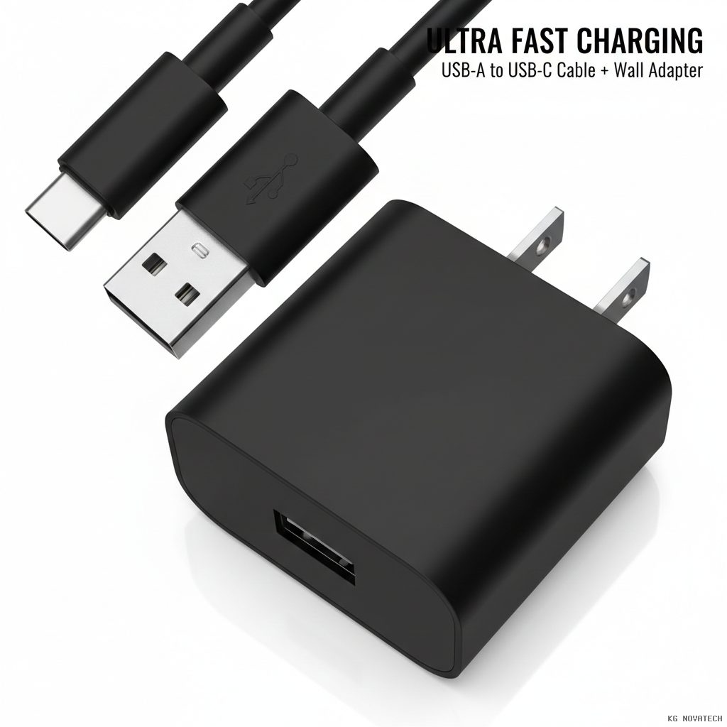 CARGADOR + CABLE USB TYPE C ORANGE