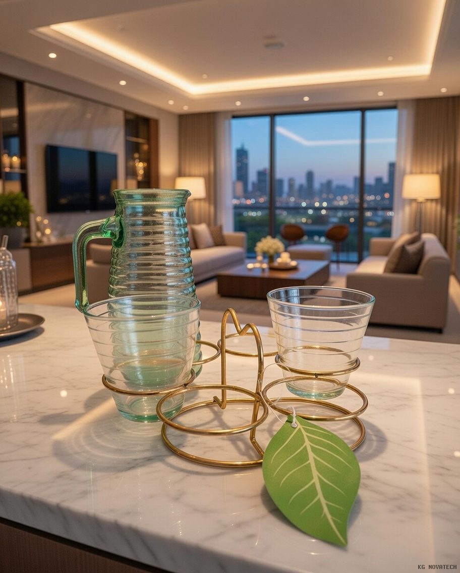 PORTA VASO DORADO PARA 6 PCS