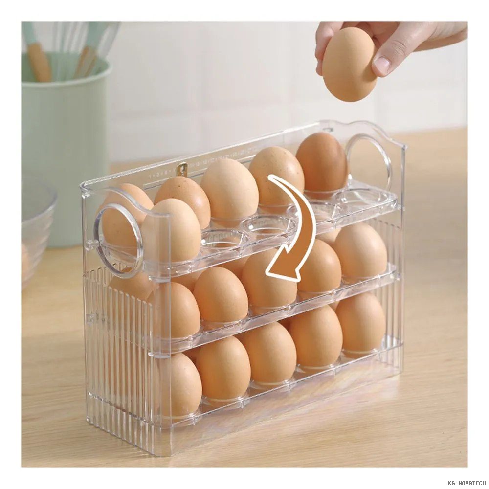 ORGANIZADOR DE HUEVOS DE 3 NIVELES