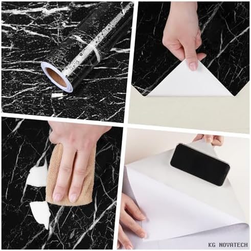 ADHESIVO DE COCINA DISEÑO MARMOL OSCURO