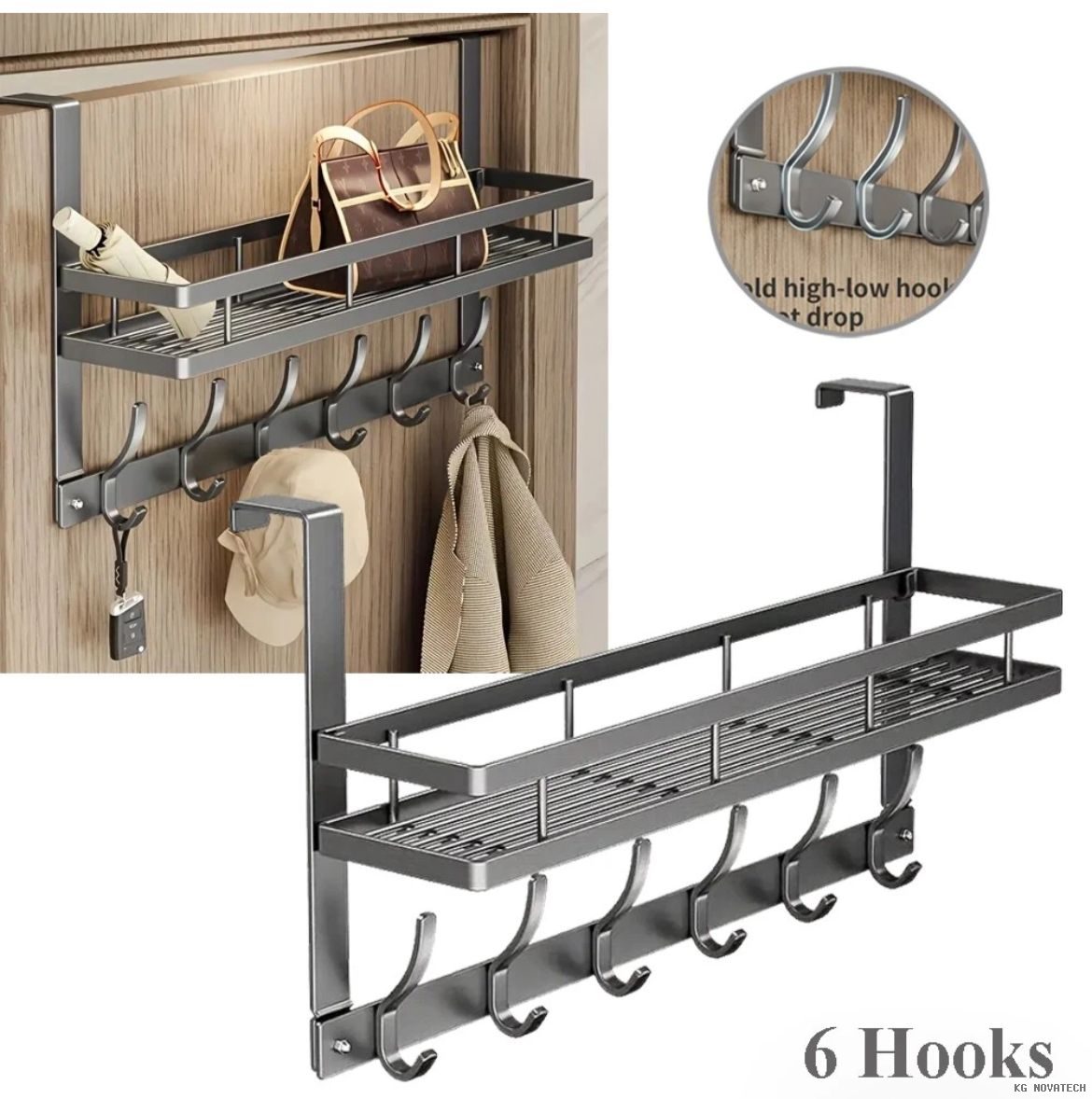 COLGADOR PARA PUERTA DE 2 NIVELES